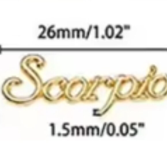 NEW SCORPIO ZODIAC GOLD  &  SILVER TONE 3D METAL NAIL CHARMS (2PCS) - Picture 5 of 6